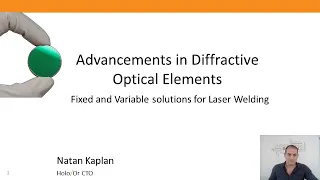 Beam shaping solutions for Laser Welding applications by Holo/Or