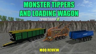 Farming Simulator 17 - Monster Tippers and Loading Wagon "Mod Review"