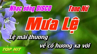 Mưa Lệ Karaoke Tone Nữ LK Disco Tuấn Vũ | Nhạc Sống Mới Dễ Hát TOP HIT KARAOKE