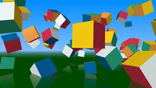 Футаж Подпрыгивающие кубики