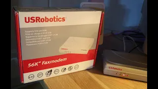 U.S Robotics 56K Faxmodem connecting to the internet in 2022