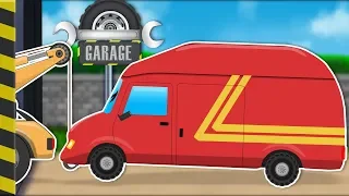 London Mail van | Car Garage | Car Repair | Cartoon Video For Kids