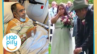 Hospitalized Dad Determined To Walk Daughter Down Aisle Surprises Her On Wedding Day