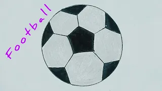 How to draw a football step by step || Drawing football by easy step