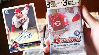 (TWO AUTO PULLS) $55,000 SHOHEI OHTANI?! 2018 Bowman Baseball Value Pack Opening