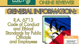 CIVIL SERVICE EXAM | General Information: RA 6713 | CSE Online Reviewer