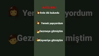 KATİL KİM OYUNU