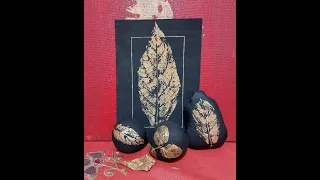 Gold and Black Flower Art, EASY hand-made gifts and cards