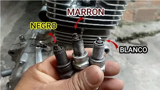 PORQUE LA BUJIA DE MI MOTO SALE NEGRO, MARRON O BLANCO