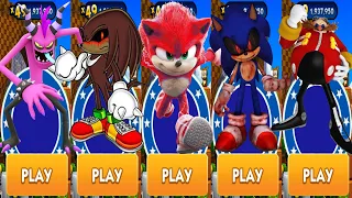 Sonic Dash - Sonic.EXE vs Red Movie Sonic vs Knuckles.EXE defeat All Bosses Zazz Eggman