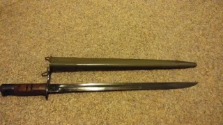 U.S M-1917 Enfield Bayonet and Scabbard WW1 Replica