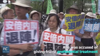 Protest against Abe's favoritism scandal