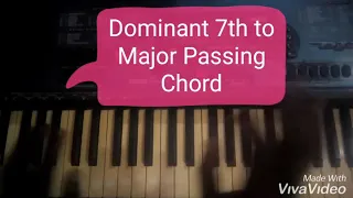 Dominant 7th to major passing chord