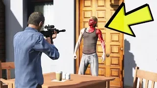 KANLI EVIN ARKA KAPISI AÇILDI VE BIRI ÇIKTI EVDEN  (GTA 5)