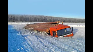 Виртуозы за рулем!! Северный дальнобой  и зимники!