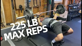 225 Bench Press PR For Max Reps Challenge