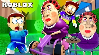 Roblox Escape Evil Grandma - First Person Obby | Shiva and Kanzo Gameplay