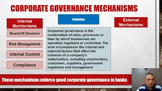 Just a Slide Corporate Governance Mechanisms تعريف حوكمة الشركات والاليات الخاصة بتقوية نظم الحوكمة