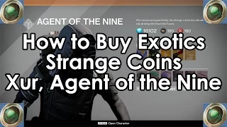 Destiny: How to Buy Exotics, Strange Coins and Xur, Agent of the Nine