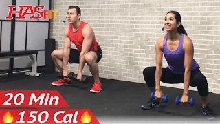 20 Min Beginner Strength Training for Beginners Workout - Weight Lifting Dumbbell Workouts Women Men