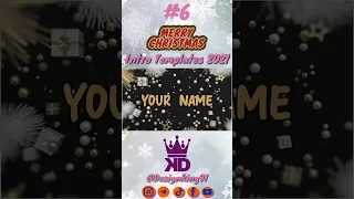 Merry Christmas Intro Template 6 for YouTube Channels No Text + No Copyright + Free Download