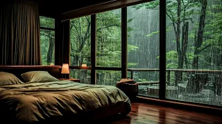 Best Rain Sounds in a Cozy Bedroom for Stress Relief, Relax, Study - Rain to Sleep Quickly