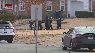 Exclusive video shows end of police standoff in St. Louis County