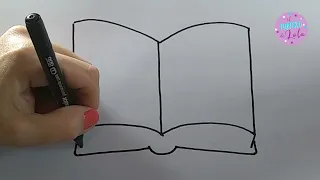 📖 📕  CÓMO DIBUJAR UN LIBRO ABIERTO paso a paso / How to draw an open book