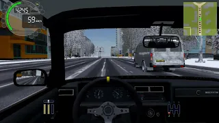 Дрифт на боевой ВАЗ 2104 зимой (City Car Driving)