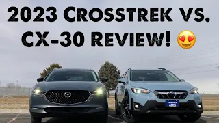 2023 Subaru Crosstrek Limited Vs. 2023 Mazda CX-30 Carbon Edition Comparison Review!