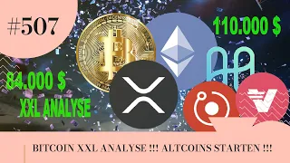 BITCOIN 115.000 $ XXL ANALYSE !!! XRP VRA RNDR ONE - ALTCOINS STARTEN !!!