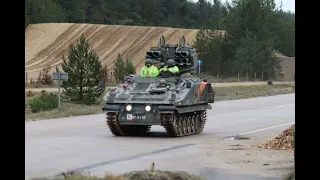 military vehicles on Bovington Training area