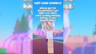 WINNERS!! 10k robux edit comp 💸