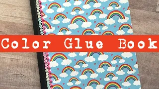 Prepping my Color Glue Book📓❤️ Great Beginner Glue Book! Fun for all ages!