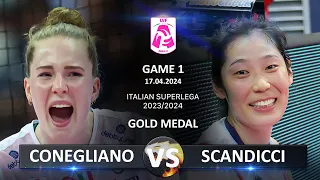 Gold Medal Matches of Italian Volleyball SuperLega 2023/2024 | Conegliano vs Scandicci