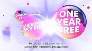 Sky Fibre advert with Disgust from Inside Out