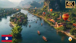 Vang Vieng, Laos🇱🇦 Ultimate Secret Town for Backpackers in Southeast Asia (4K UHD)