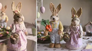 Нandmade easter straw bunnies