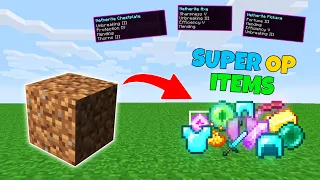 Minecraft But Dirt Give Super OP ITEMS