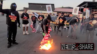 Communist group burns American flags outside Jason Aldean concert: "We did it in a small town!"