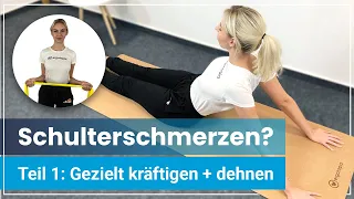 Schulterschmerzen Übungen ➡️ Dehnen und kräftigen in weniger als 10 Minuten!  | Teil 1