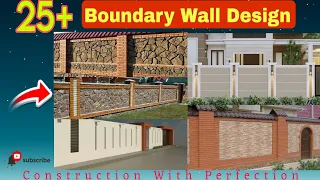Best Boundary Wall Design Ideas | Construction With Perfection | #boundarywall #construction
