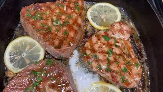 GARLIC BUTTER TUNA STEAK | TUNA STEAK RECIPE | TUNA RECIPE || FRUGALLYT