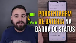 FAÇA ISSO PARA MOSTRAR A PORCENTAGEM DA BATERIA NO CELULAR