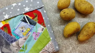 Сшила из лоскутов мешок для запекания 5 минут и картошка готова Baking bag for vegetables 手工蔬菜烤袋 DIY