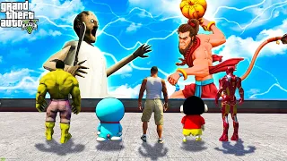 Hanuman Saved Shinchan Doraemon Franklin Nobita From Granny in GTA 5