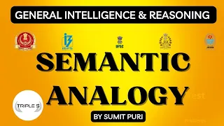 Analogy - Introduction - Lec 1 Semantic Analogy || #reasoning for VLW JKPSI SSC JKSSB by Sumit Puri