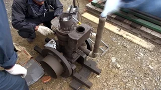 Old Engines in Japan 1930s SATO's SEMI DIESEL ENGINE 2hp Part 1 いにしえの発動機たち 1933年頃 サトー式軽油発動機 2馬力