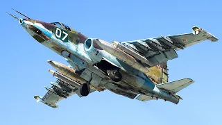 Боевой вылет российских Су-25 на Украине