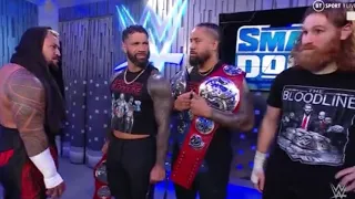 Solo Sikoa, Sami Zayn, and The Usos Backstage Segment | WWE SmackDown September 16, 2022 9/16/22